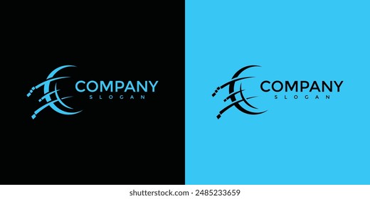 creative logo of technology company with modern concept, vector