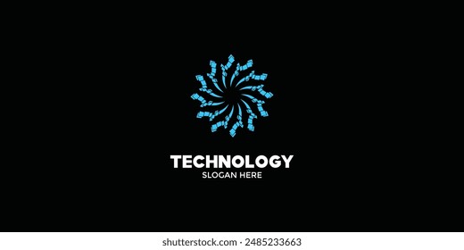 creative logo of technology company with modern concept, vector