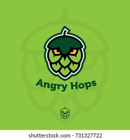 Creative logo template. Angry Hops