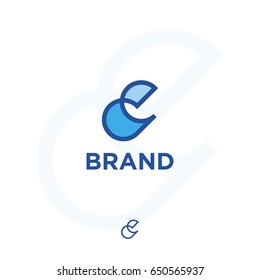 Creative logo template. Double letter C logo