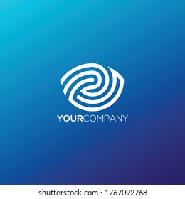 creative logo template eye's visual geometric icon simple modern