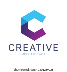 Creative Logo Template Letter C Shape Stock Vector (Royalty Free ...