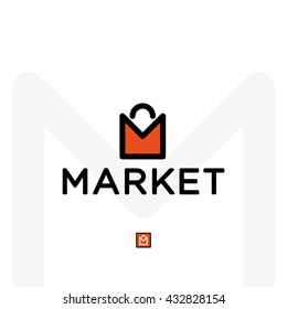 Creative logo template. Letter M logo