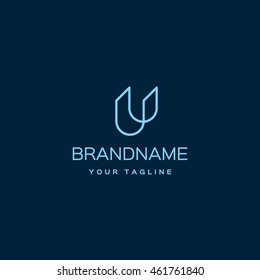 Creative logo template. Letter U logo