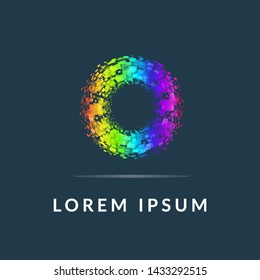 Creative logo template, modern geometric colored symbol. Abstract icon for your company