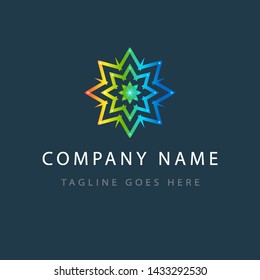 Creative logo template, modern geometric colored symbol. Abstract icon for your company