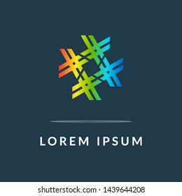 Creative logo template, modern geometric colored symbol. Abstract icon for your company