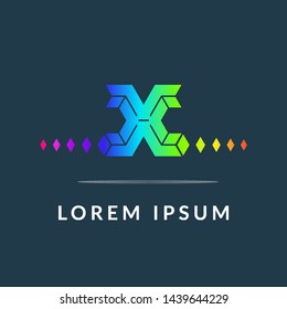 Creative logo template, modern geometric colored symbol. Abstract icon for your company