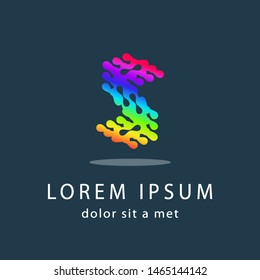Creative logo template, modern geometric colored symbol. Abstract icon for your company