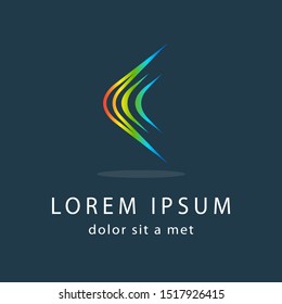 Creative logo template, modern geometric colored symbol. Abstract icon for your company