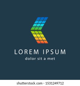 Creative logo template, modern geometric colorful symbol. Abstract icon for your company