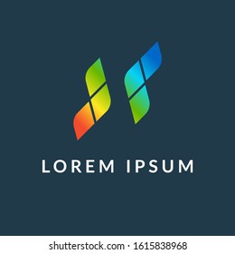 Creative logo template, modern geometric colorful symbol. Abstract icon for your company