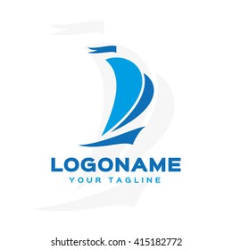Creative logo template. Sailing logo