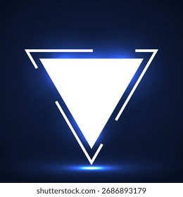 Logotipo criativo do triângulo. Forma geométrica brilhante. Elemento de design de vetor