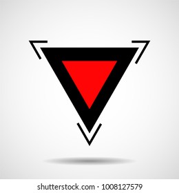 Creative logo of triangle. Geometric shape. Vector design element
