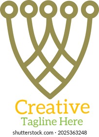 Símbolo creativo de la línea de variación de logotipo para el nombre de marca.