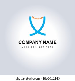 Ilustración de diseño de vectores con logotipo creativo para su identidad de marca. Hermoso logo de la Compañía con eslogan. Idea única para el icono de logotipo. Increíble monograma para los símbolos de Factory.