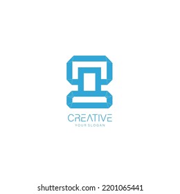 Ilustración vectorial de logotipo creativo. Logo de la empresa. icono geométrico.