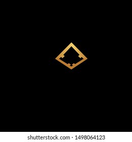 Creative logon icon with elegant gold  color . Creative Design concept for business, technology, finance, network, property, start up and more brand.