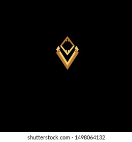 Creative logon icon with elegant gold  color . Creative Design concept for business, technology, finance, network, property, start up and more brand.