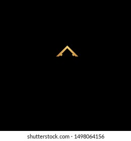 Creative logon icon with elegant gold  color . Creative Design concept for business, technology, finance, network, property, start up and more brand.