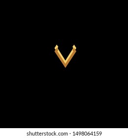 Creative logon icon with elegant gold  color . Creative Design concept for business, technology, finance, network, property, start up and more brand.