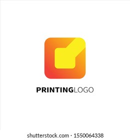 Creative logos for printing companies. Minimalist design style and colorfull