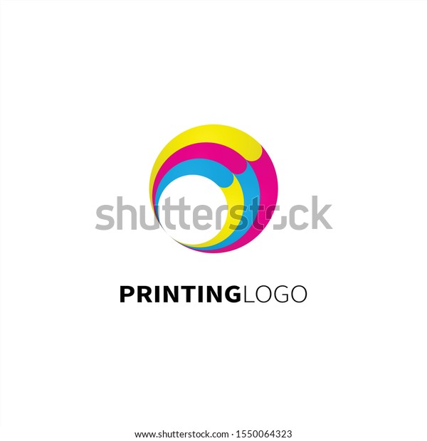 Creative Logos Printing Companies Minimalist Design Royalty Free