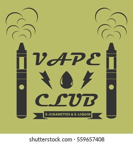 Creative logotype for the club shop or electronic cigarettes. vector