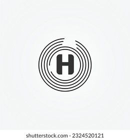 Creative logotype H natural design vector icon