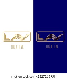 Creative logotype LAV identity icon vector elegant design template