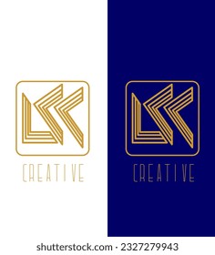 Creativo Logotipo LKK Icono de identidad plantilla vectorial lujo