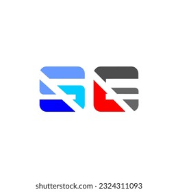 Creative Logotype SE vector icon design illustration isolated background