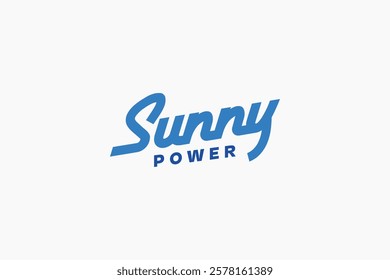 creative logotype of sunny power symbol logo design vector illustration. modern sun energy, solar, logo vector design template isolated on white background