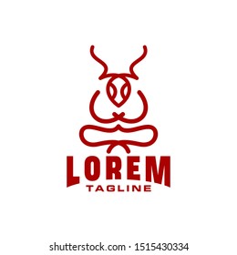 Creative long horn devil logo mascot. Very creative logo using long horn as icon for e sport logo team.