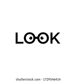 Creative Look Logo Design with Spectacles Eyeglass Concept Illustration