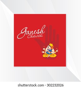 creative lord ganesha celebration of ganesh chaturthi vector 
