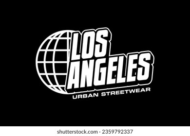 Creative los angeles streetwear concept vector graphic design