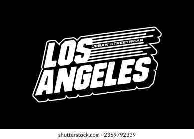 Creative los angeles streetwear concept vector graphic design