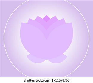 Creative Lotus illustration for Vesak Day Greetings, Plain lotus for Buddha Purnima.