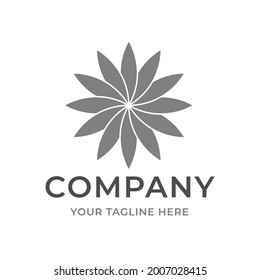 Creative Lotus Logo. Design-Vektorgrafik mit Buchstaben