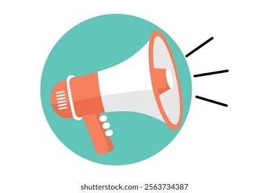 Creative Loudspeaker Megaphone Vector Illustration for Marketing and Promotions, Loudspeaker icon, Megaphone sign, Announcement symbol, Communication device, Megaphone vector, Sound, Announcement