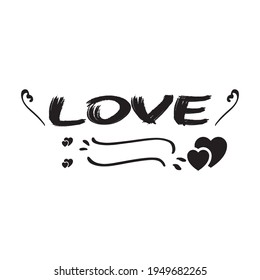 creative love black letters quote