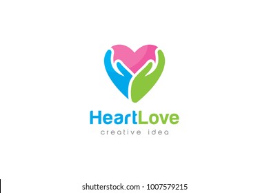 Creative Love and Care Logo Design Template