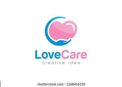 Creative Love Care Logo Design Template