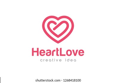 Creative Love Care Logo Design Template Stock Vector (Royalty Free ...