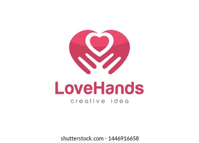 Creative Love and Care Logo Design Template
