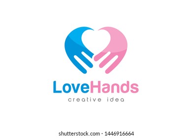 Creative Love and Care Logo Design Template