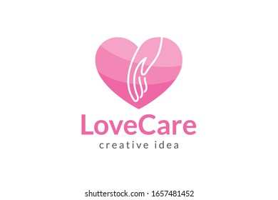 Plantilla de diseño del logotipo de Creative Love Care