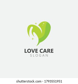 Creative Love and Care Logo Design inspiration Template
